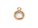 Crystal - Swarovski Crystal <b><font color="B76E79">Rose Gold Plated</font></b> Birthstone Channel Charms, 6.6 x 4.6mm