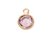 Lt. Amethyst - Swarovski Crystal Rose Gold Plated Birthstone Channel Charms, 6.6 x 4.6m