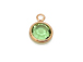 Peridot - Swarovski Crystal <b><font color="B76E79">Rose Gold Plated</font></b> Birthstone Channel Charms, 6.6 x 4.6mm