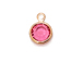 Rose - Swarovski Crystal <b><font color="B76E79">Rose Gold Plated</font></b> Birthstone Channel Charms, 6.6 x 4.6mm