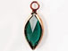 Swarovski Crystal <b>Rose Gold Plated</b> Birthstone Channel Marquis Charms - Emerald