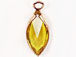 Light Topaz - Swarovski Crystal <b>Rose Gold Plated</b> Birthstone Channel Marquis Charms