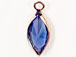 Swarovski Crystal <b>Rose Gold Plated</b> Birthstone Channel Marquis Charms - Sapphire