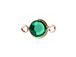 Emerald - Swarovski Crystal Rose Gold Plated Birthstone Channel Connectors, 8.6 x 4.6mm