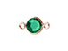 Emerald - Swarovski Crystal <b><font color="B76E79">Rose Gold Plated</font></b> Birthstone Channel Connectors, 8.6 x 4.6mm