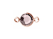 Lt. Amethyst - Swarovski Crystal Rose Gold Plated Birthstone Channel Connectors, 8.6 x 