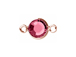 Rose - Swarovski Crystal <b><font color="B76E79">Rose Gold Plated</font></b> Birthstone Channel Connectors, 8.6 x 4.6mm