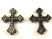 aamm Gun metal finish Rhinestone Cross