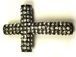 aamm Gun metal finish Rhinestone Cross