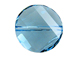 4 Aquamarine - 18mm Swarovski Faceted Round Twist Bead