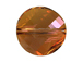 4 Crystal Copper - 18mm Swarovski Faceted Round Twist Bead