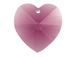 Amethyst - Swarovski Heart Shape Pendant 