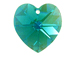 Blue Zircon AB - 18x17.5mm Swarovski  Heart Shape Pendant