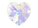 12   Crystal AB - 10.3x10mm  <font size= +0.1>PRECIOSA MAXIMA</font> Faceted Heart Pendant