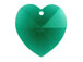 Emerald - 18x17.5mm Swarovski  Heart Shape Pendant