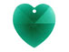 Emerald - 14.4x14mm Swarovski  Heart Shape Pendant