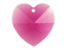 Fuchsia - 10.3x10mm Swarovski  Heart Shape Pendant