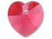 144pc - Indian Pink - 10.3x10mm Swarovski  Heart Shape Pendant