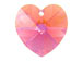 Padparadsha AB - 18x17.5mm Swarovski  Heart Shape Pendant