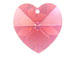 Rose AB - 18x17.5mm Swarovski  Heart Shape Pendant