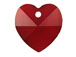 Siam - 14.4x14mm Swarovski  Heart Shape Pendant