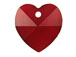 Siam - 18x17.5mm Swarovski  Heart Shape Pendant