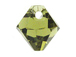 18 Swarovski 6301 8mm Faceted Bicone Pendant Khaki