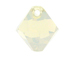 18 Swarovski 6301 8mm Faceted Bicone Pendant White Opal