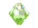 18 Swarovski 6301 8mm Faceted Bicone Pendant Peridot AB