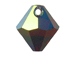 18 Swarovski 6301 8mm Faceted Bicone Pendant Siam AB