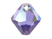 18 Swarovski 6301 8mm Faceted Bicone Pendant Tanzanite AB