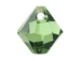 24 Swarovski 6301 6mm Faceted Bicone Pendant Peridot Satin