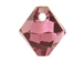 18 Swarovski 6301 8mm Faceted Bicone Pendant Rose Satin