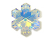 Crystal AB - 25mm Swarovski  Snowflake Pendant