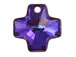 Crystal Heliotrope - 20mm Swarovski  Cross Pendant