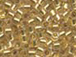 25 gram   Color Lined Crystal 24 Karat Goldplated  Miyuki 15/0 Delicas