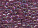 50 gram   LINED MAGENTA AB  Delica Seed Beads11/0