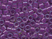 50 gram   LINED LILAC AB  Delica Seed Beads11/0