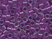 50 gram   LINED LILAC AB  Delica Seed Beads11/0
