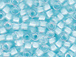 50 gram   LINED AQUA MIST  Delica Seed Beads11/0