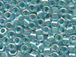 50 gram   LINED AQUA BLUE AB  Delica Seed Beads11/0