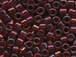 50 gram   GOLD LUSTR TRANS RED  Delica Seed Beads11/0