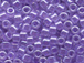 50 gram   LINED CRYSTAL/PURPLE  Delica Seed Beads11/0