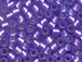 50 gram   SEMI MATTE SILVER LINED PURPLE  Delica Seed Beads11/0