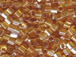 50 gram   8/0 TRANSPARENT Light Amber Luster  HEX CUT Miyuki Delicas