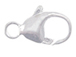 11mm <b>SILVER FILLED</b> oval Trigger Lobster Claw Clasp With Built-In Ring
