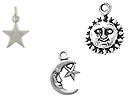 Sun, Stars & Moon Charms