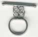 17mm Round 2-Strand Sterling Silver Toggle Clasp