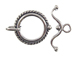 16mm Round Heavy Sterling Silver Toggle Clasp