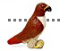 Peregrine Falcon Large Size Peruvian Ceramic Bead 